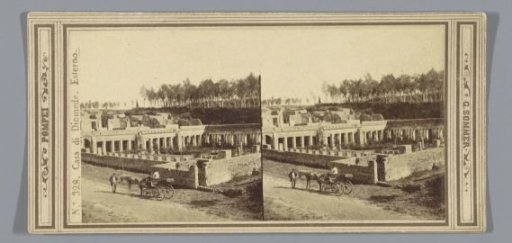 View of the ruins of the Villa di Diomede in Pompeii