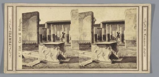 View of the ruins of the Casa di Meleagro in Pompeii