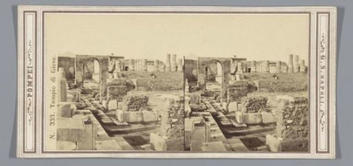 View of the ruin of the Tempio di Giove in Pompeii