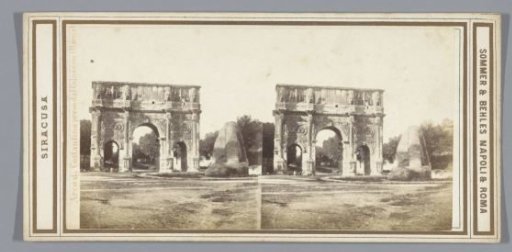 View of the Arch of Constantine in Rome