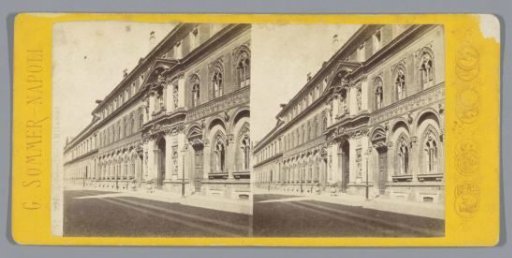 View of the gate of the Ospedale Maggiore in Milan