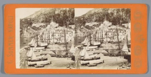 View of the harbour of Amalfi