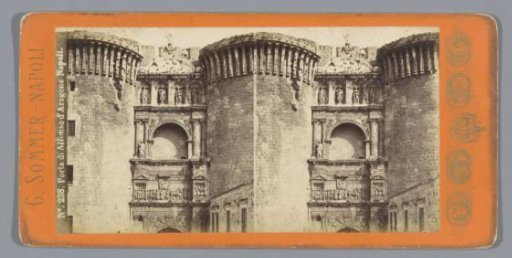 View of the Arco trionfale del Castel Nuovo in Naples