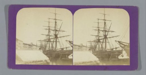 View of a ship in the harbour of Messina