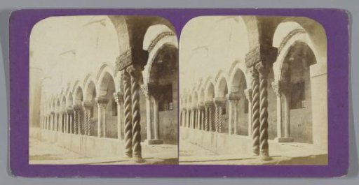 View of the cloister in the courtyard of the monastery of San Domenico, Palermo