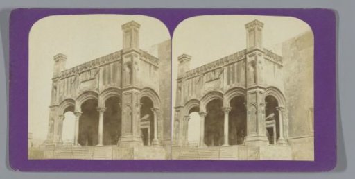 View of the loggia on the west facade of Santa Maria della Catena, Palermo