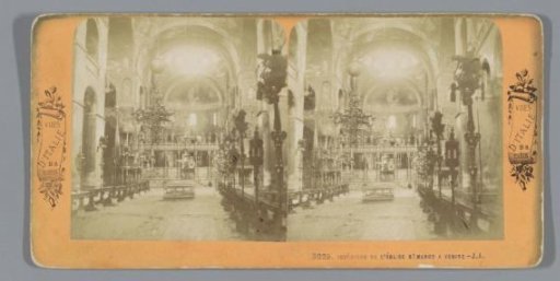 View of the interior of the Patriarchal Cathedral Basilica of San Marco, Venice