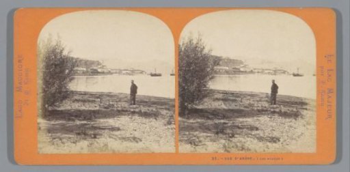 View of Arona on Lake Maggiore