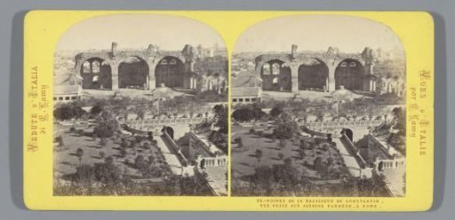 View of the Basilica of Maxentius and Constantine from the Palatine Hill, Rome