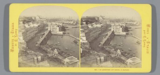 View of Borgo Santa Lucia in Naples
