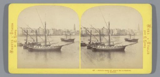 Ships at anchor off the quay of Naples