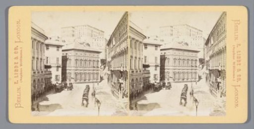 View of the Piazza Fontane Marose at Genoa