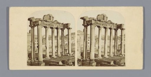 Ruins of the Temple of Saturn at Rome