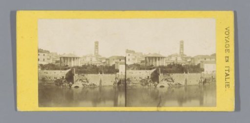 View of the Forum Boarium, seen from the opposite side of the Tiber