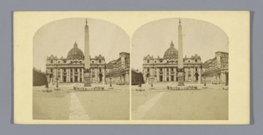 View of St. Peter's Square and St. Peter's Basilica at Vatican City