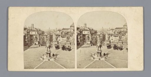 View of the Piazza del Campidoglio in Rome