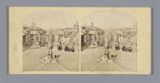View of the Piazza del Campidoglio in Rome