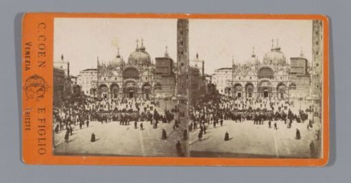 View of St Mark's Square, with the Basilica of San Marco in the background