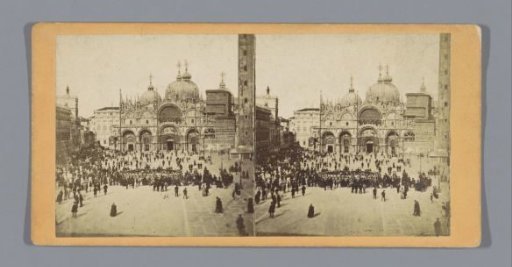 View of St Mark's Square, with the Basilica of San Marco in the background