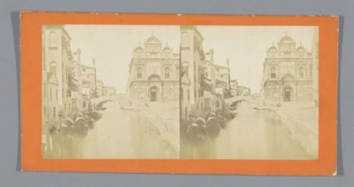 Canal in Venice, with a view of the Scuola Grande di San Marco