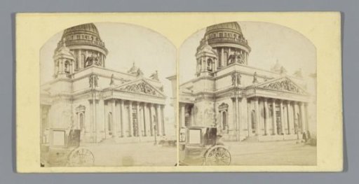 View of the facade of St. Isaac's Cathedral in St. Petersburg