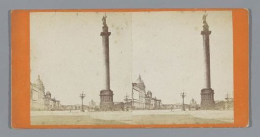 View of the Palace Square with the Alexander Obelisk in Saint Petersburg