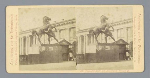 Sculpture of a horse tamer on the Anichkov Bridge in St. Petersburg