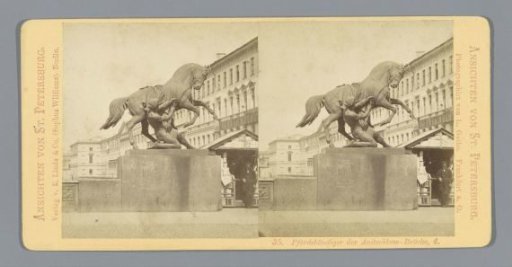 Sculpture of a horse tamer on the Anichkov Bridge in St. Petersburg