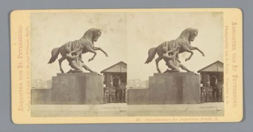 Sculpture of a horse tamer on the Anichkov Bridge in St. Petersburg
