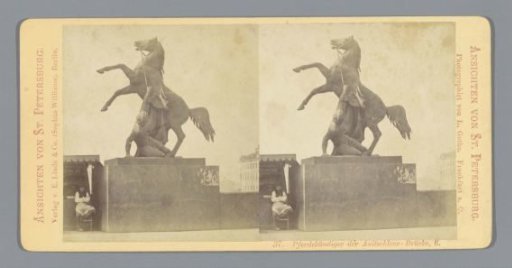 Sculpture of a horse tamer on the Anichkov Bridge in St. Petersburg