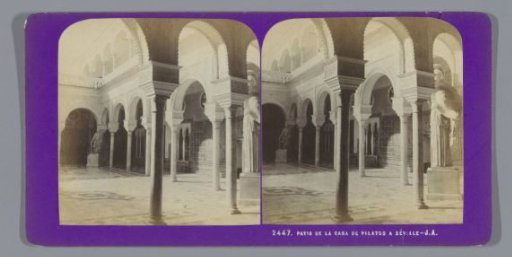 View of the courtyard of the Casa de Pilatos in Seville