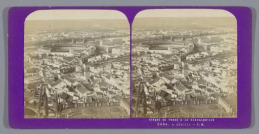 View of Seville with the Plaza de Toros and the Guadalquivir