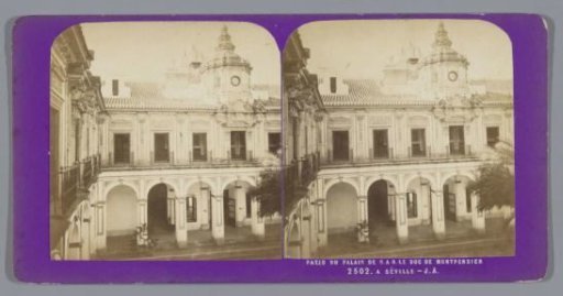 View of the courtyard of the Palacio de San Telmo in Seville
