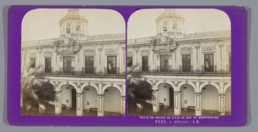 View of the courtyard of the Palacio de San Telmo in Seville