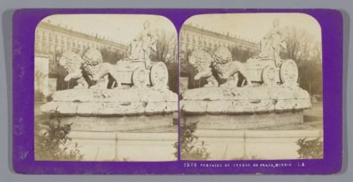 Cybele Fountain on the Plaza de Cibeles in Madrid