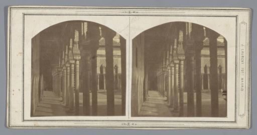 Row of columns in the Alhambra at Granada