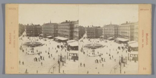 View of the Puerta del Sol at Madrid