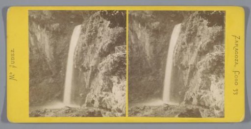 Waterfall in the park of the Monasterio de Piedra