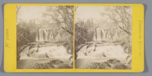 Waterfalls in the park of the Monasterio de Piedra