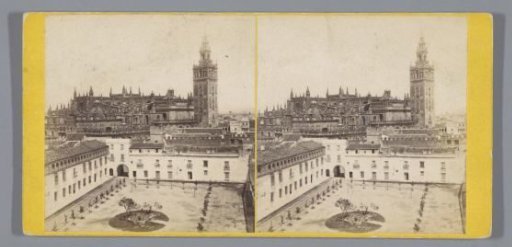View of the Cathedral of Seville, seen from the Royal Palace