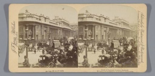 View of the Bank of England in London