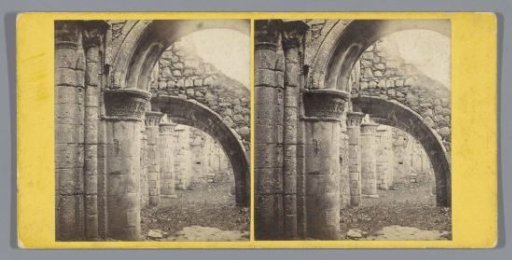 Ruin of a colonnade in Iona Abbey