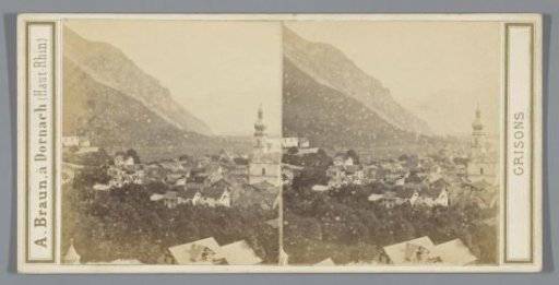 View of Domat/Ems near Chur, Graubünden, Switzerland