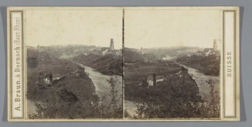 View of the Sarine through Fribourg, Switzerland