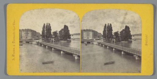 View of Geneva and the Mont Blanc bridge on Lake Geneva, Switzerland