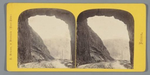 Exit of a tunnel on the Gotthard Pass in Uri, Switzerland