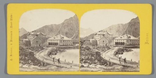 Monte Prosa hotel and the Saint Gotthard hospice on the Gotthard Pass, Uri, Switzerland