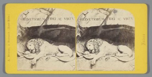 Lion of Lucerne in a rock face near Lucerne, Switzerland