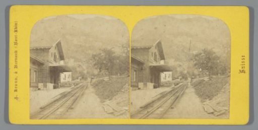 Station along the railway line from Vitznau to the Rigi, Switzerland