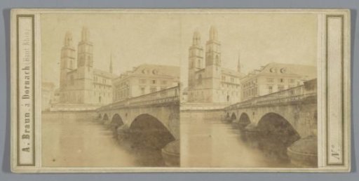 Grossmünster on the Limmat in Zurich, Switzerland